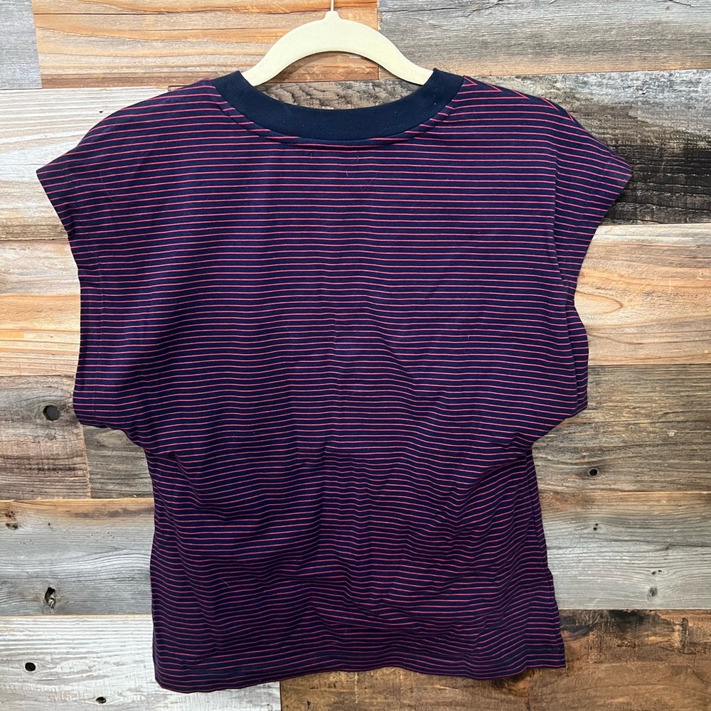 Pistola Marina Wide Shoulder Muscle Tee Mariners Stripe Women’s Small Sold Out - Picture 4 of 4